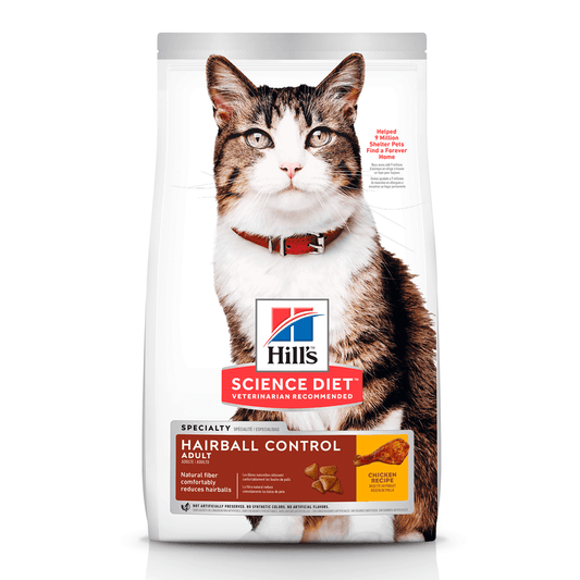 Comida Para Gato Hills Adulto Hairball Pollo 3,5 lb